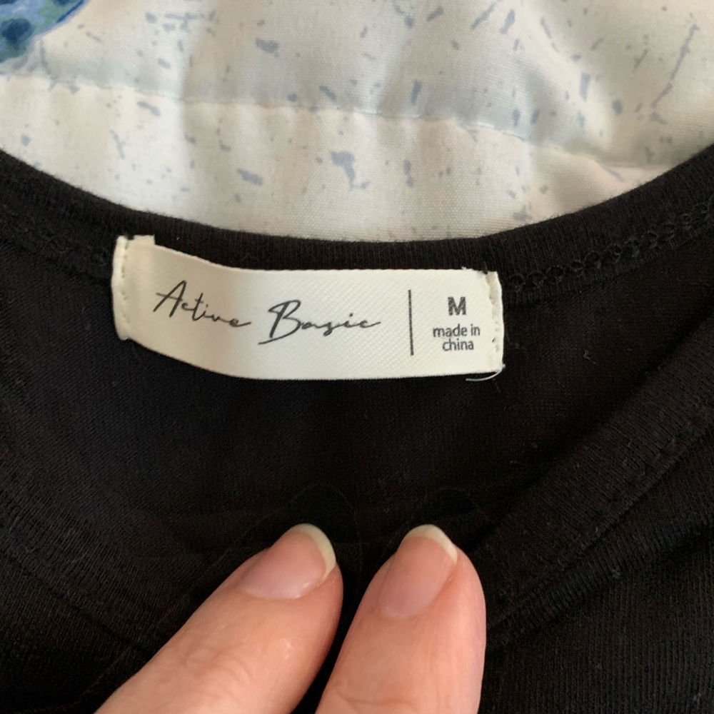 Active Basic Black Bodysuit size Medium NWOT - image 3